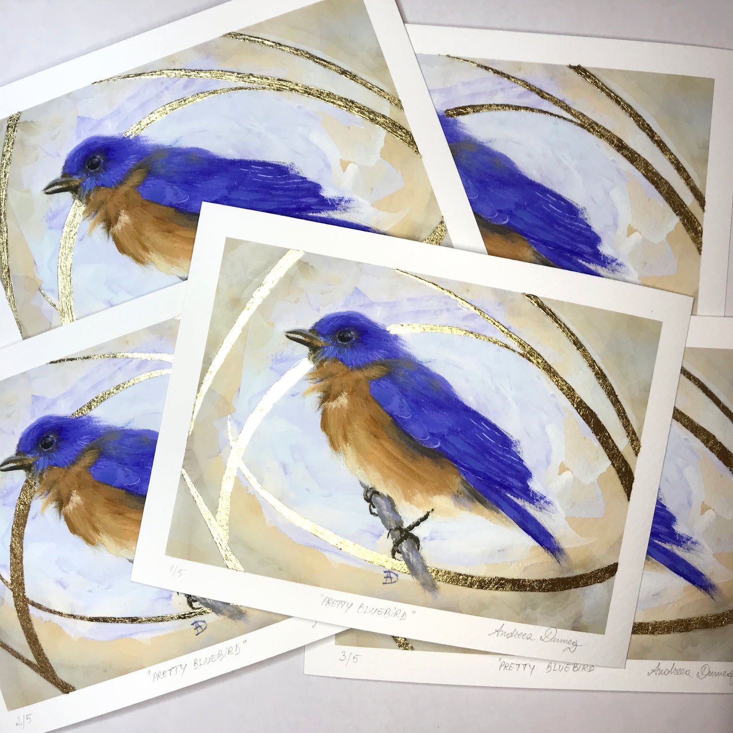 Gold Leaf Limited Edition "Pretty Bluebird"
