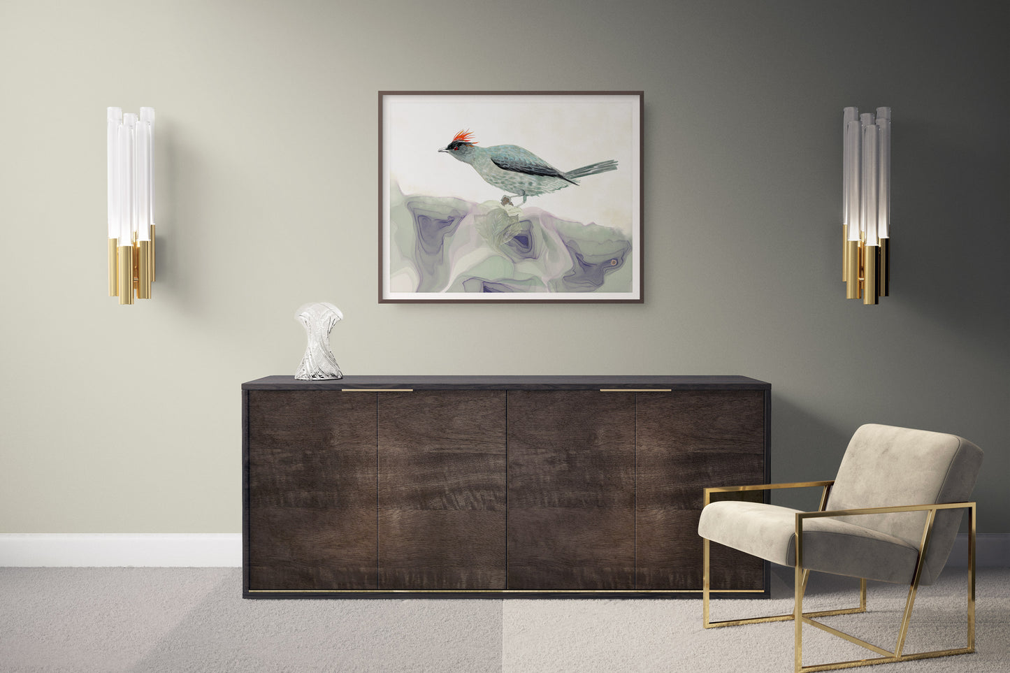 The Red-crested Cotinga Art Print