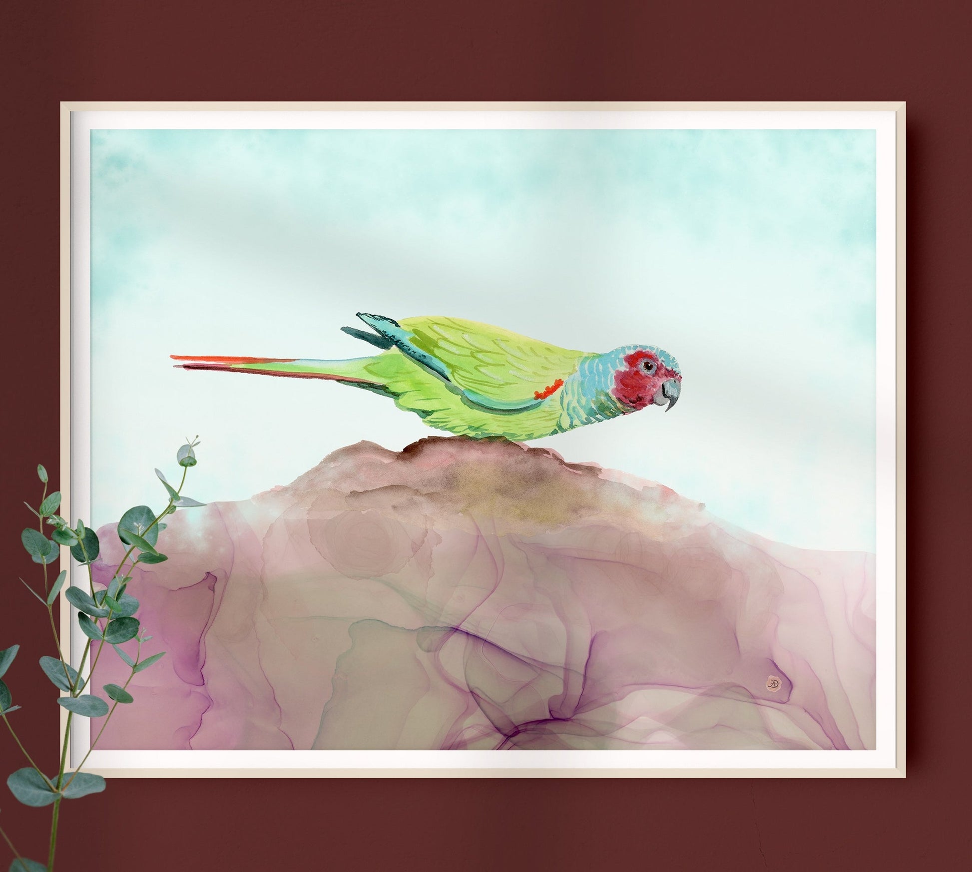 Pfrimer's Parakeet watercolor painting