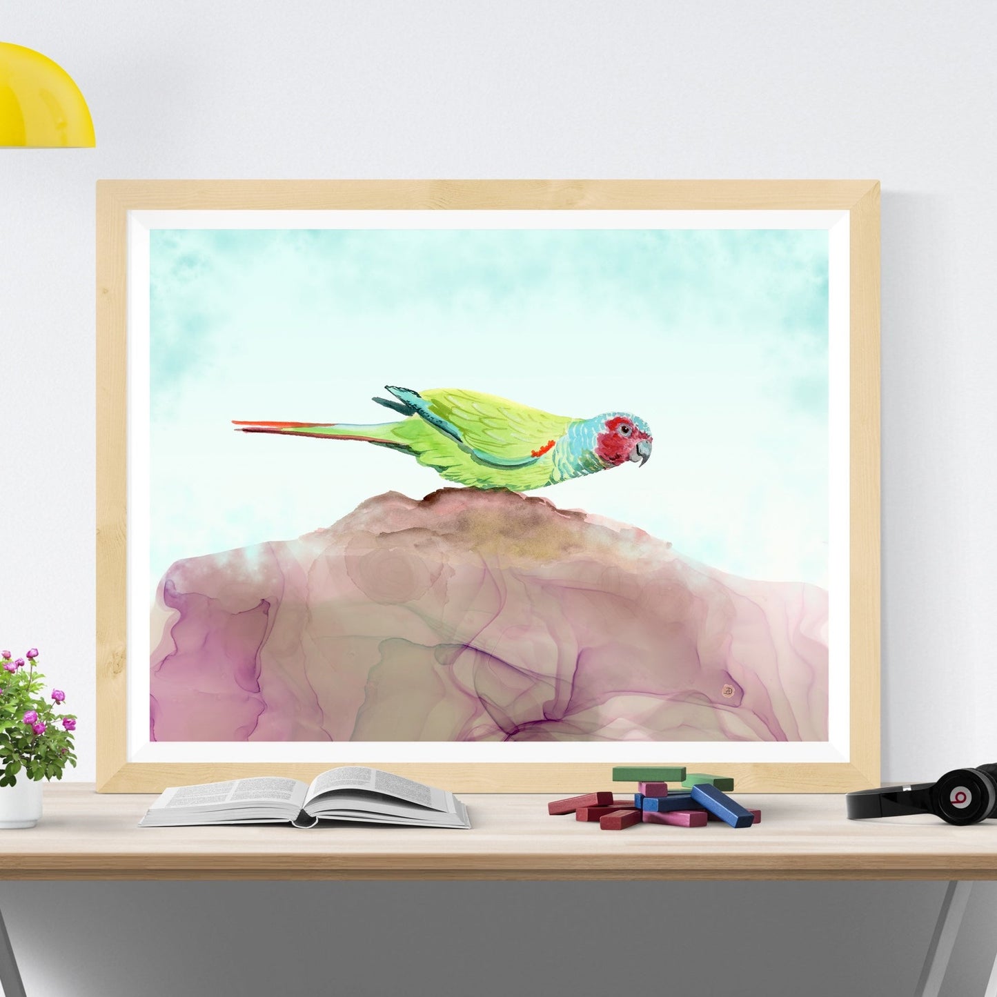 Pfrimer's Parakeet - Tropical Bird Art Print
