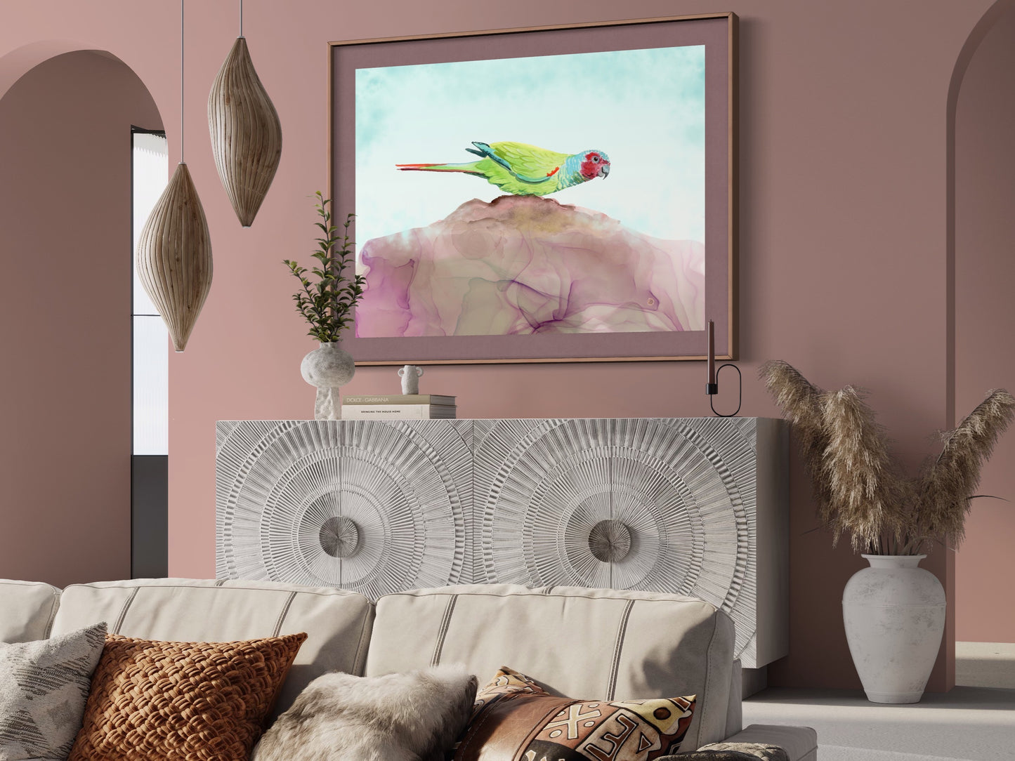 Pfrimer's Parakeet - Tropical Bird Art Print