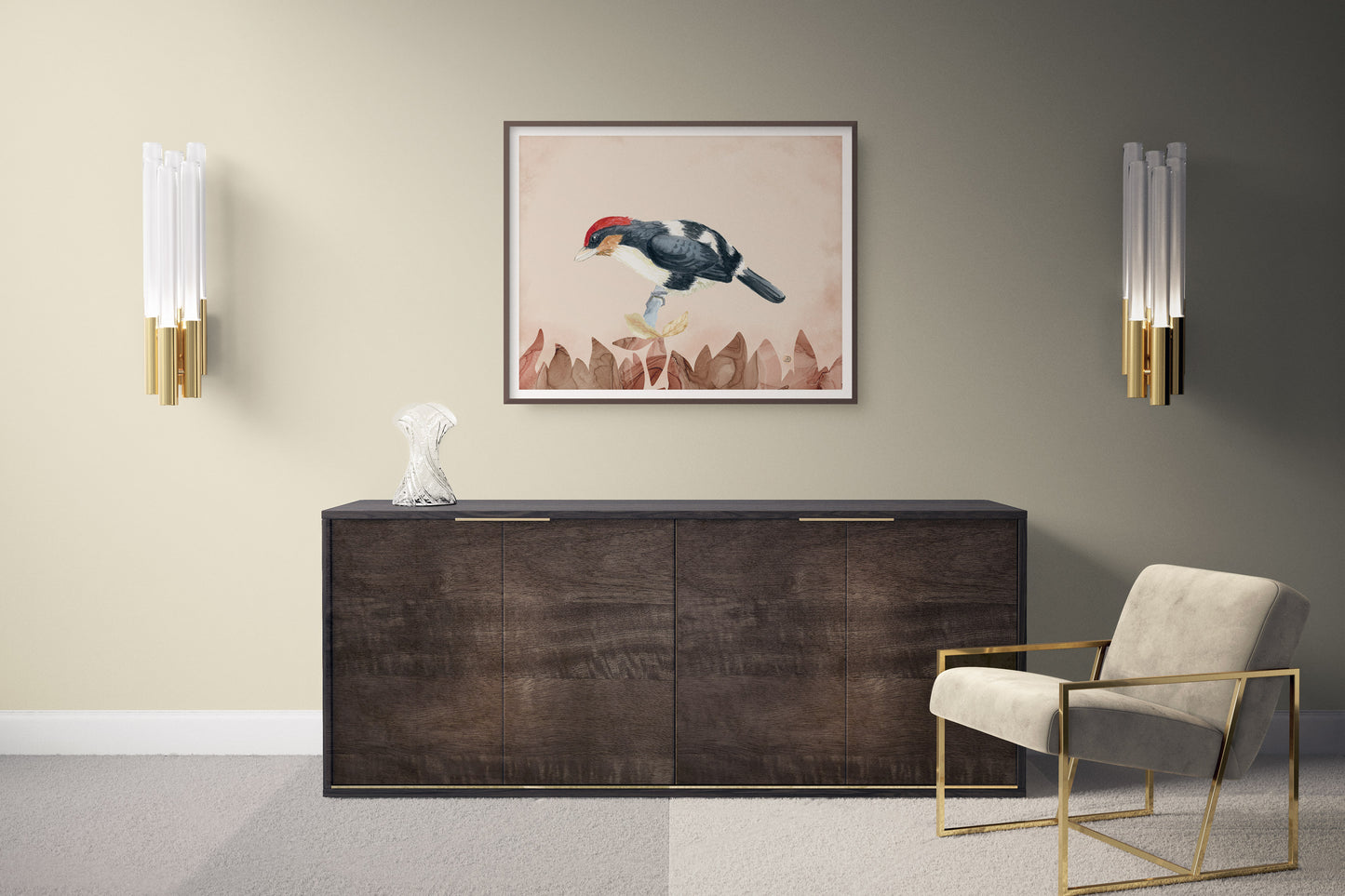 Black-girdled Barbet Bird Art Print