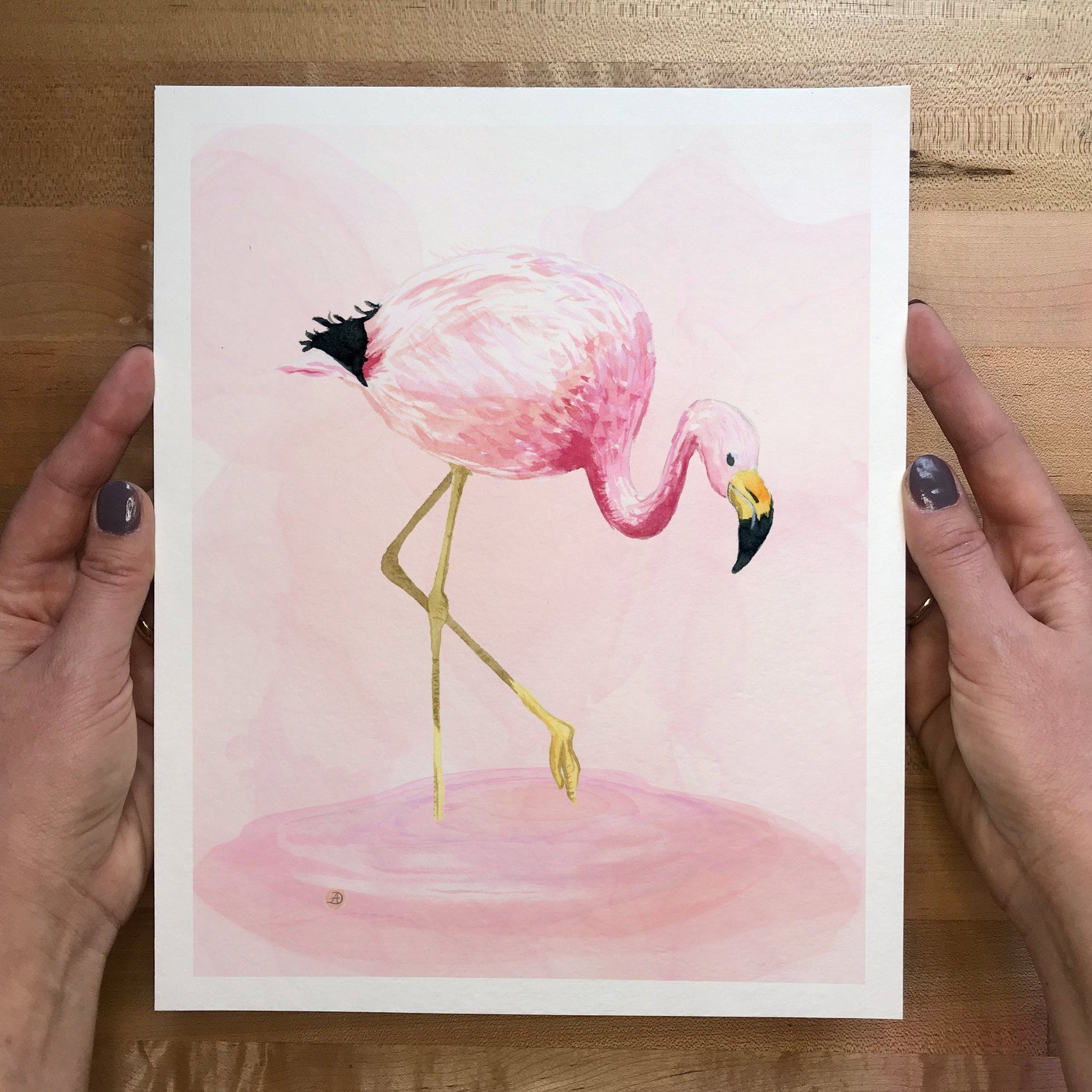 Pink Flamingo Art Print
