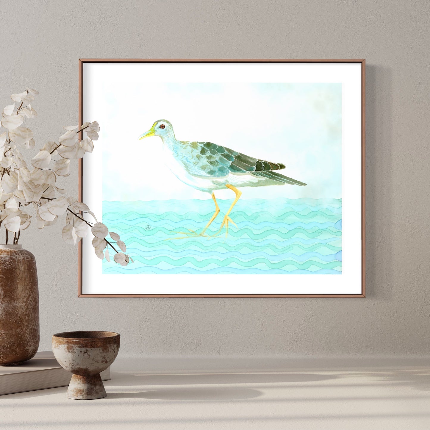 Azure Gallinule - Bird Art Print