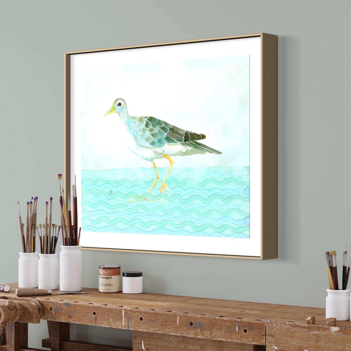 Azure Gallinule - Bird Art Print