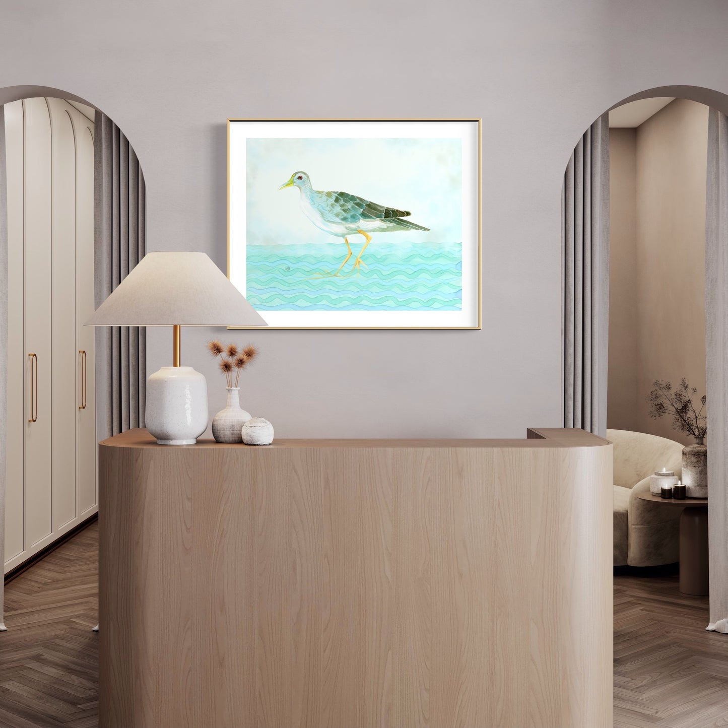 Azure Gallinule - Bird Art Print