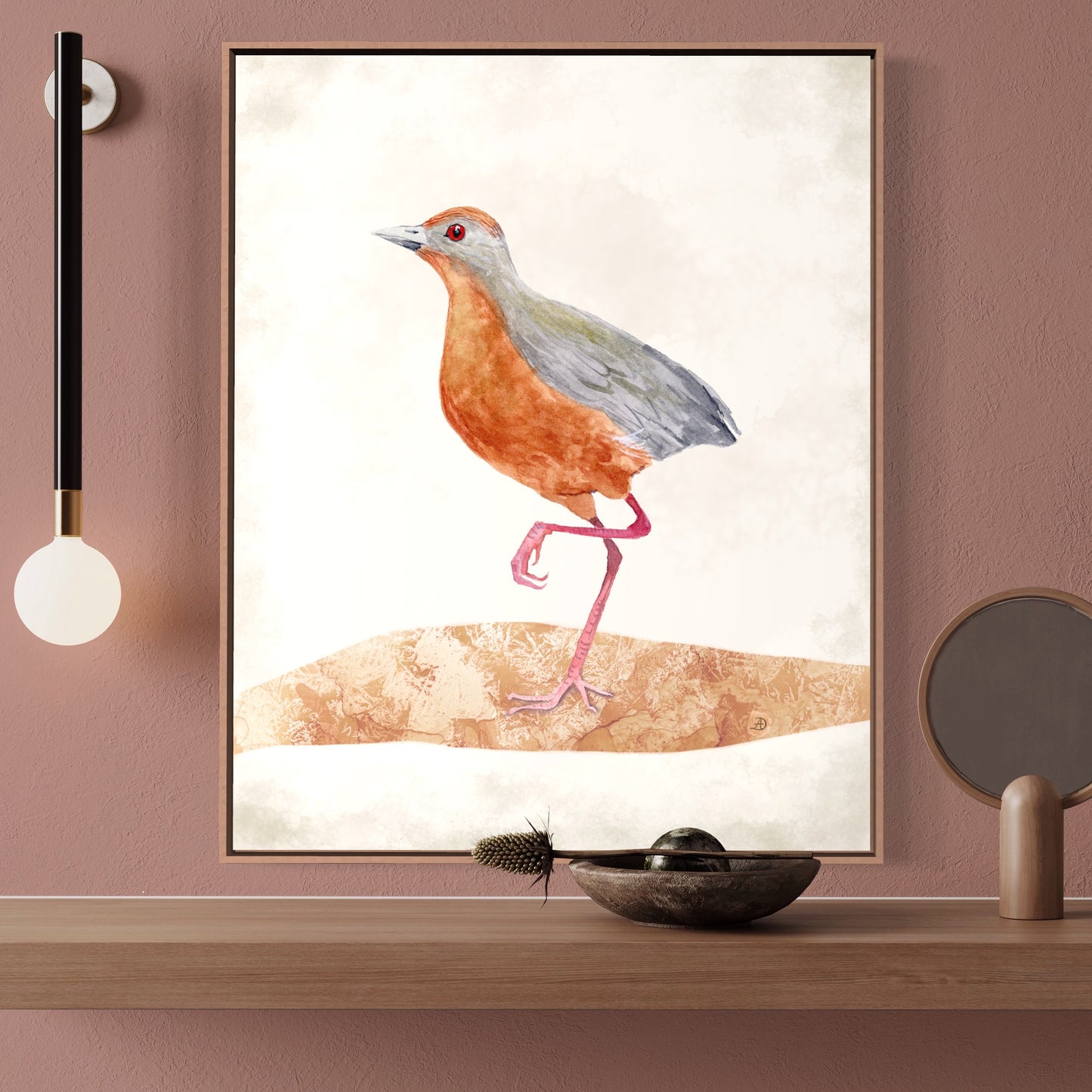 Russet-crown Crake - Bird Art Print