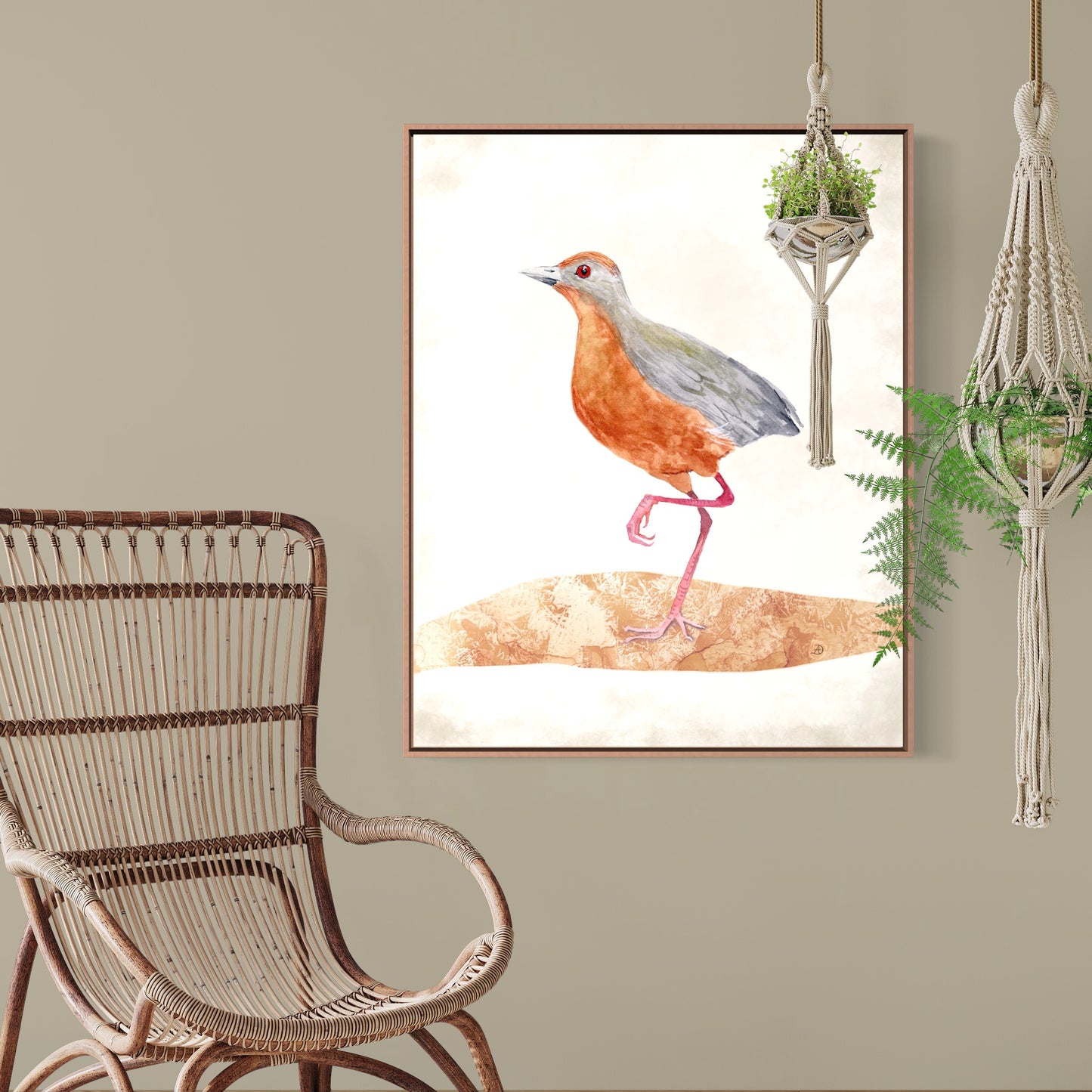 Russet-crown Crake - Bird Art Print