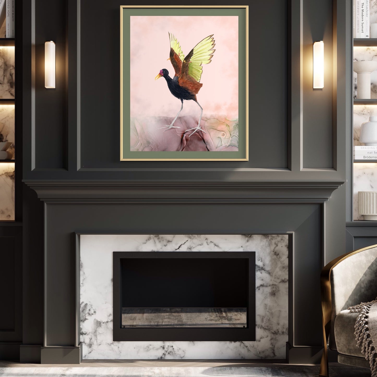 Wattled Jacana - Bird Art Print