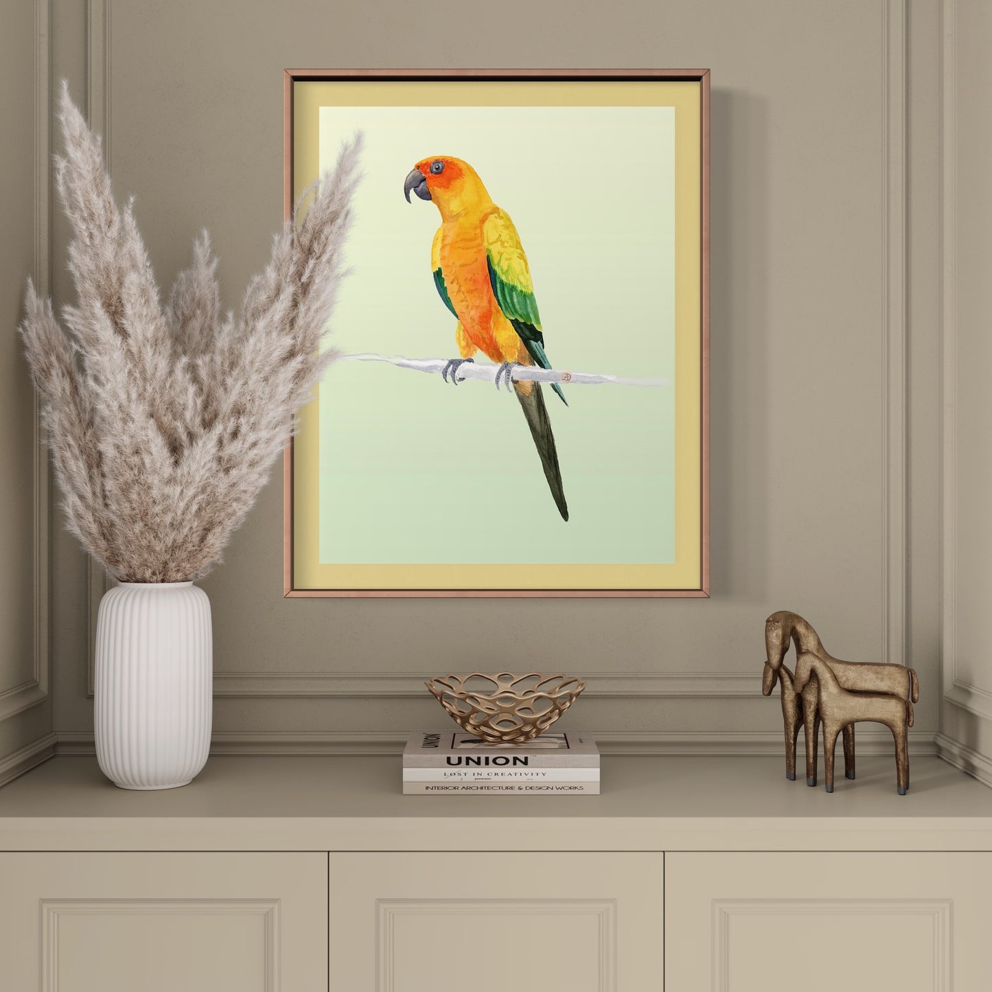 Sun Conure Parrot - Art Print