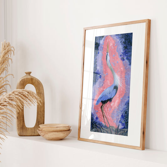 Heron painting