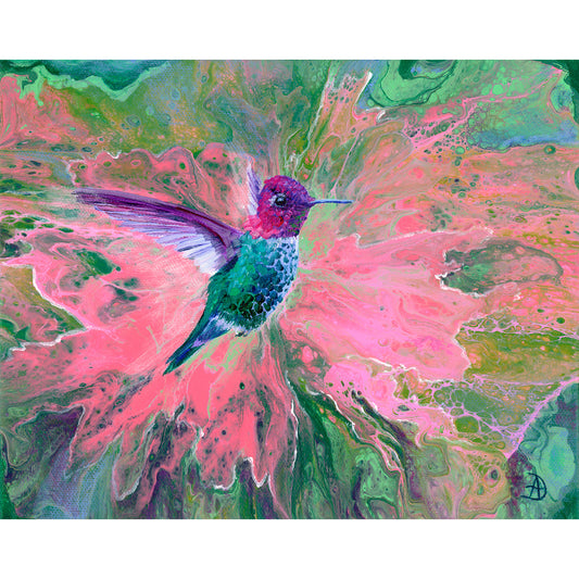 Hummingbird surrealist painting