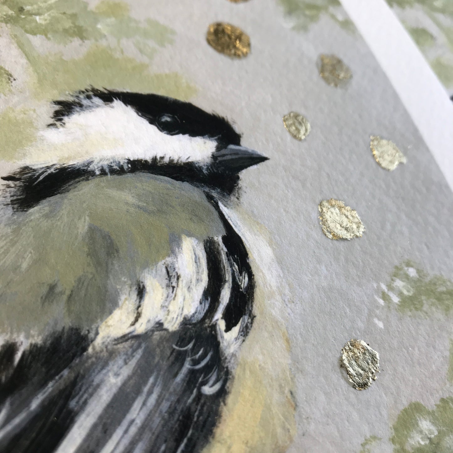 Gold Leaf Limited Edition "Gold-kissed Chickadee "