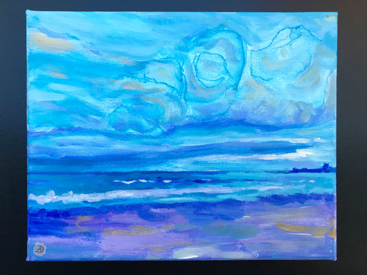 "Jenness Beach, Rye, NH" - Original Acrylic Painting on Canvas