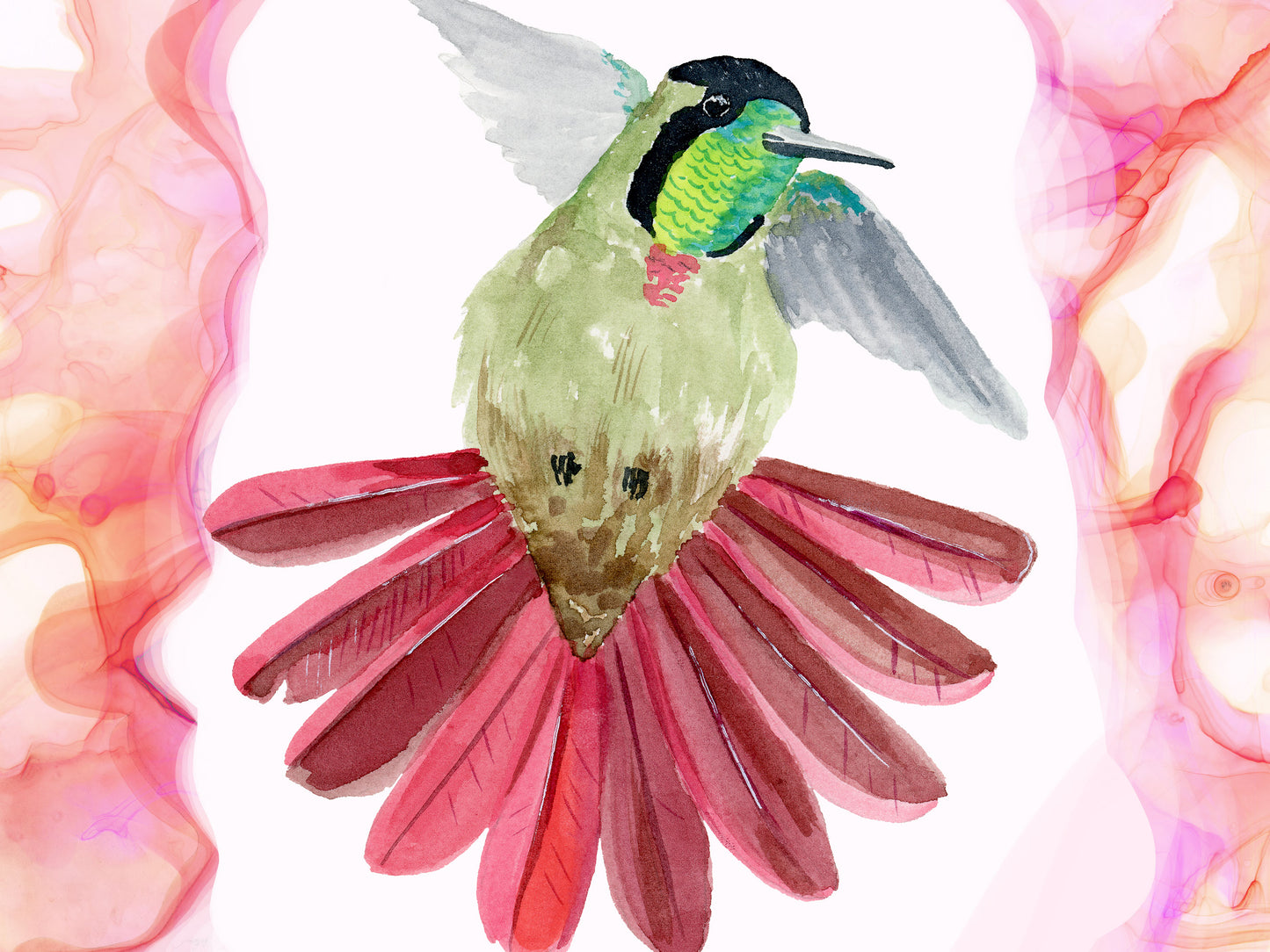 The Happy Hummingbird Art Print