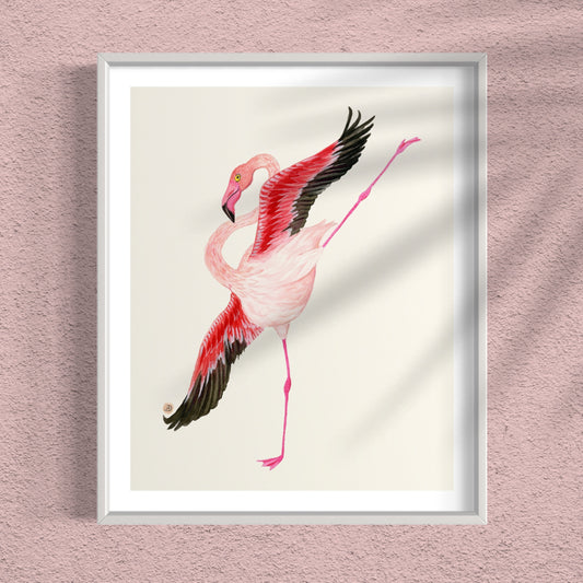 Flamingo Dance Part 1 - Art Print
